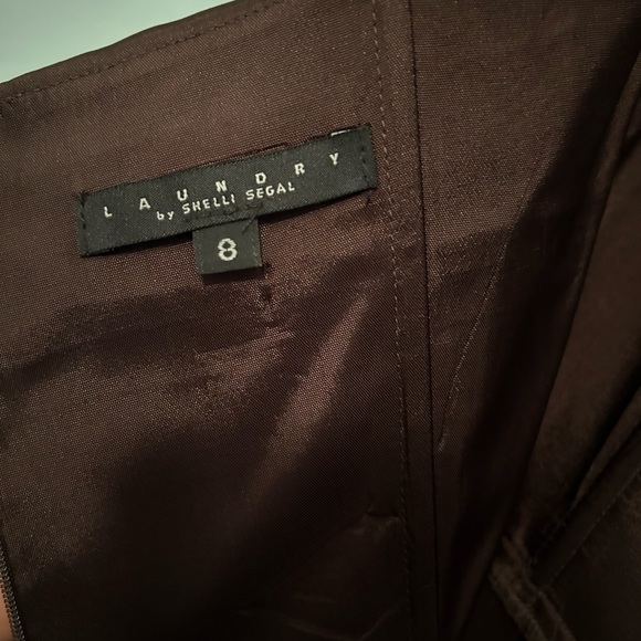 LAUNDRY BY SHELLI SEGAL BROWN STRAPLESS MAXI DRESS - Picture 7 of 7